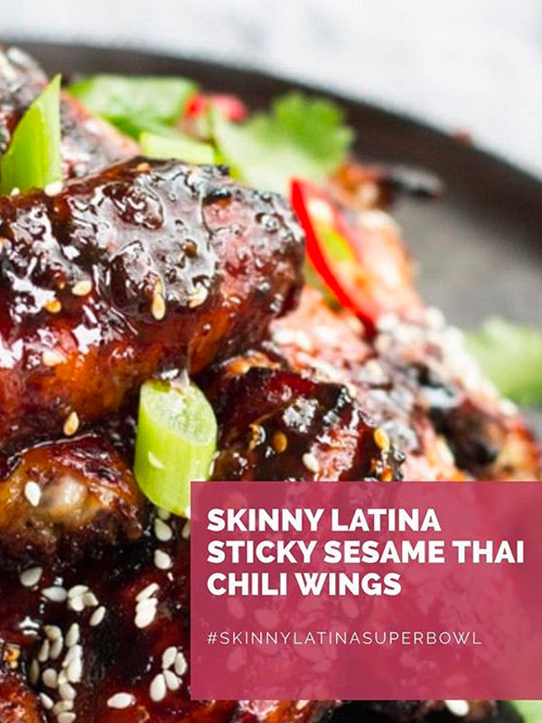 Skinny Latina Sticky Sesame Thai Chili Chicken Wings Ana Quincoces Skinny Latina 4162